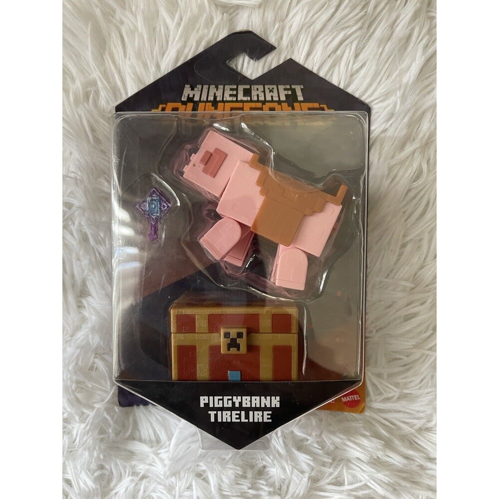 New Minecraft Dungeons Piggybank Tirelire Toy